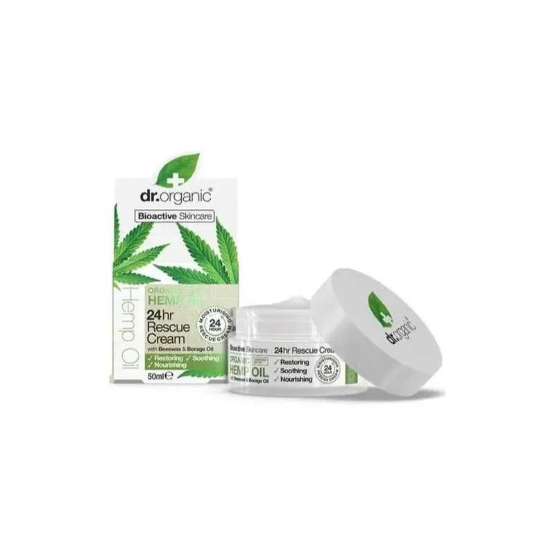 Dr.organic crema rescate 24h aceite de cáñamo 50ml | Farmacia Barata Dr.organic crema rescate 24h aceite de cáñamo 50ml | Farmacia Barata