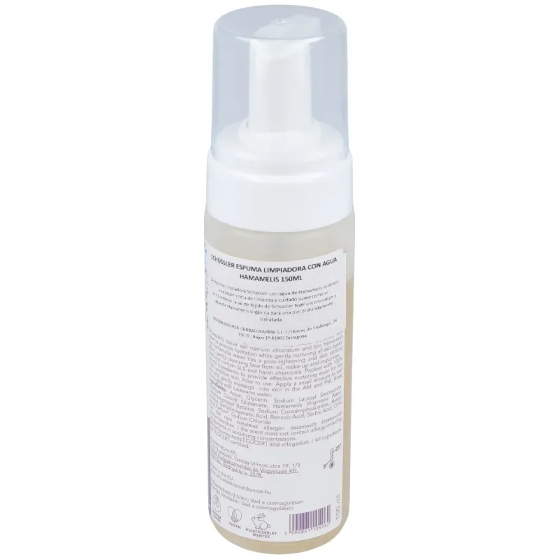 Schussler espuma limpiadora agua hamamelis 150ml. | Farmacia Barata