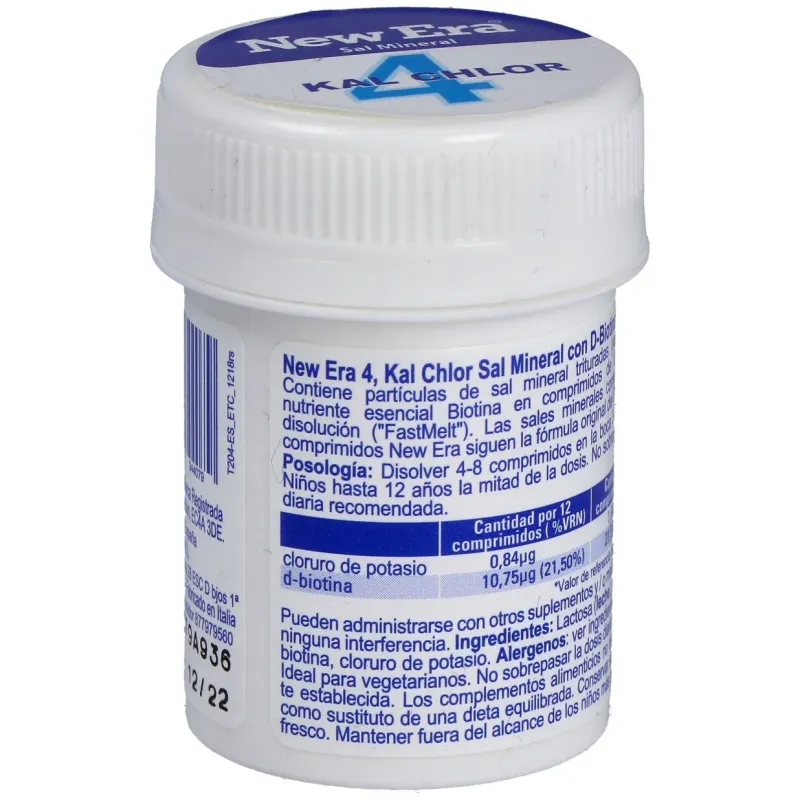 New era schüssler nr.4 kalium chloratum 240comp | Farmacia Barata