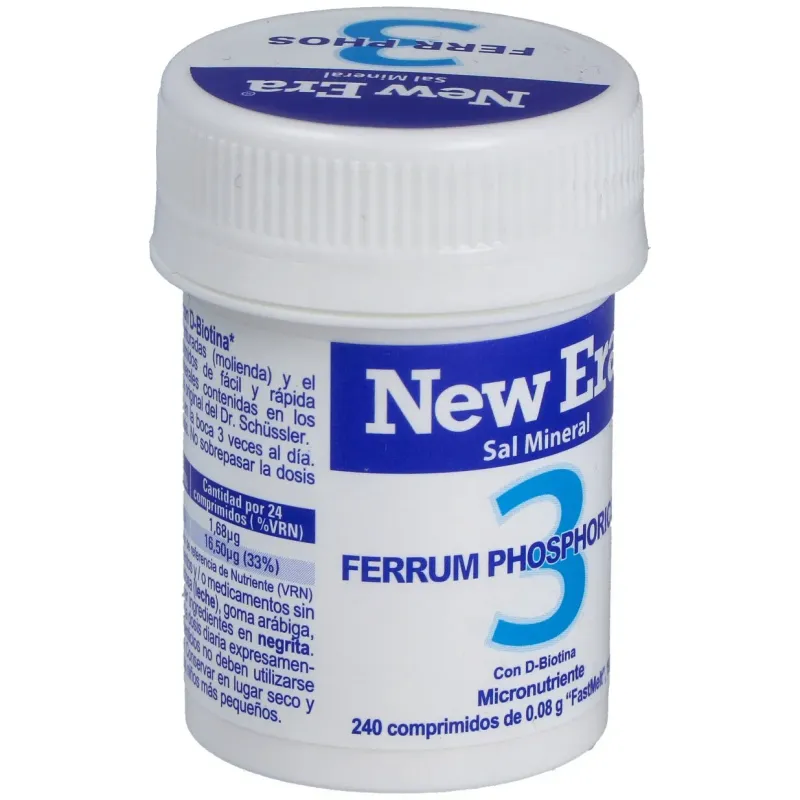 New era schüssler nr.3 ferrum phosphoricum 240comp | Farmacia Barata