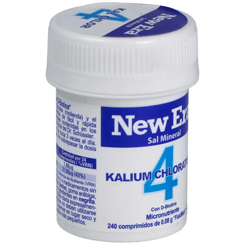 New era schüssler nr.4 kalium chloratum 240comp | Farmacia Barata