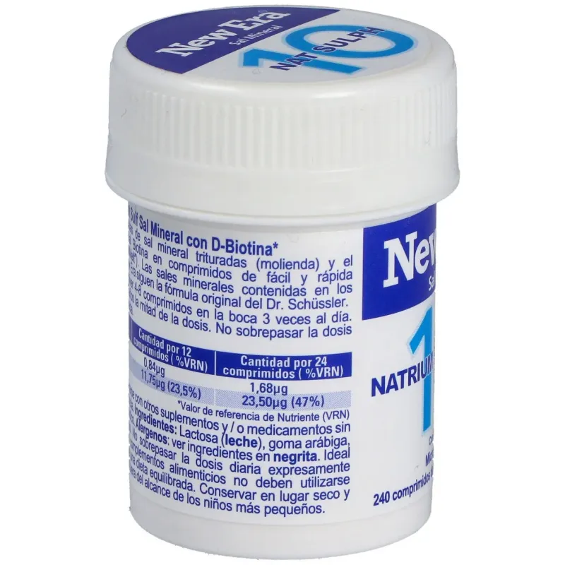 New era schüssler nr.10 natrium sulfuricum 240comp | Farmacia Barata