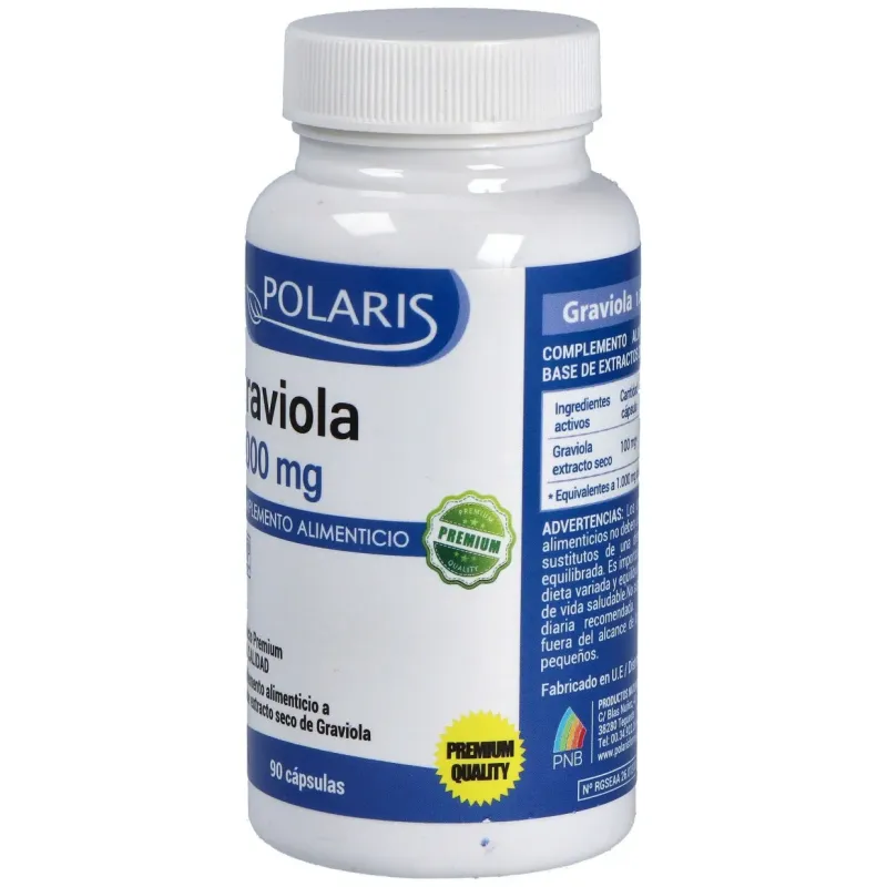 Polaris graviola 1000mg 90caps | Farmacia Barata