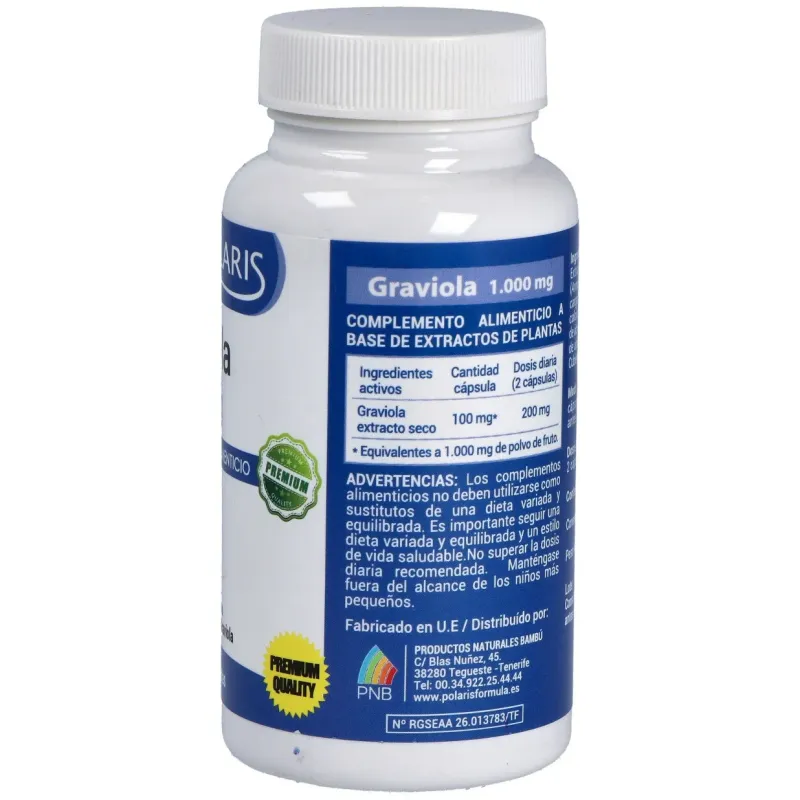 Polaris graviola 1000mg 90caps | Farmacia Barata