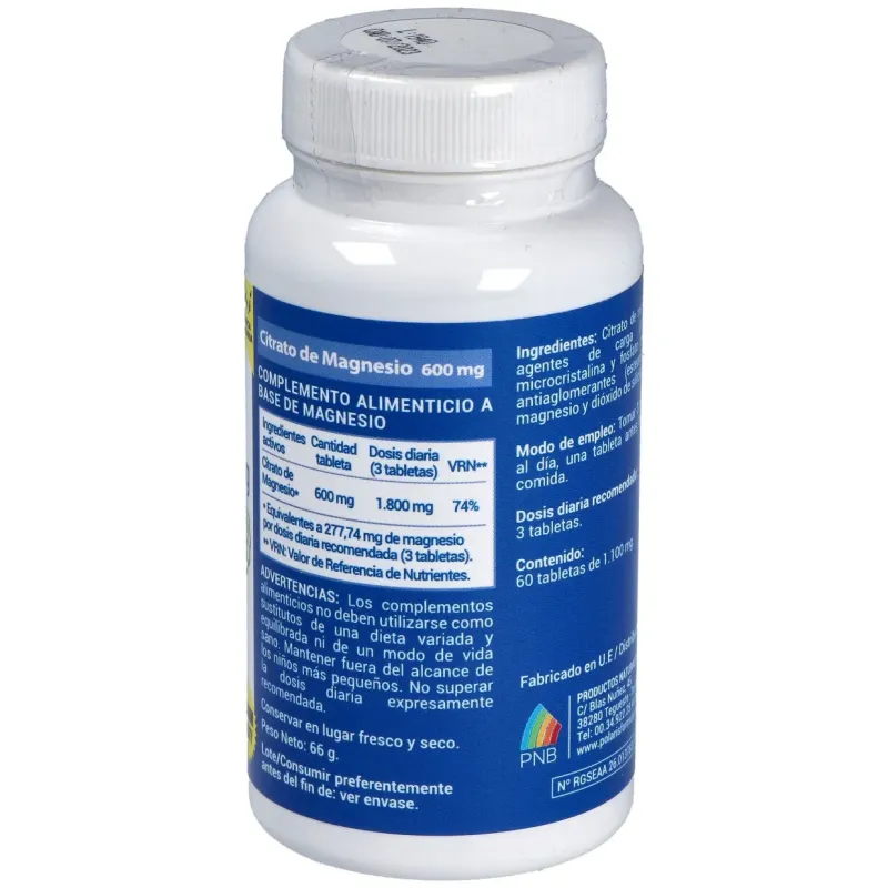 Polaris citrato magnesio 600mg 60tabs | Farmacia Barata Polaris citrato magnesio 600mg 60tabs | Farmacia Barata