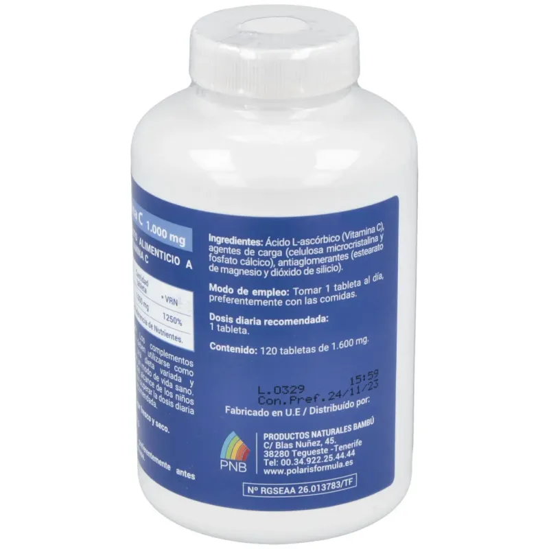Polaris vitamina c 1000mg 120comp | Farmacia Barata Polaris vitamina c 1000mg 120comp | Farmacia Barata