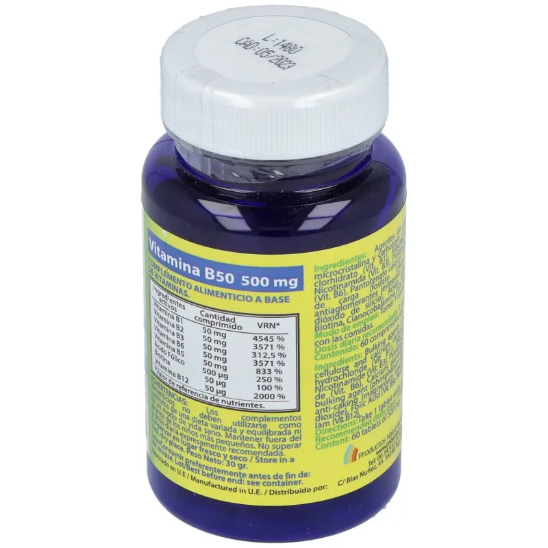 Vitamina b50 500mg. 60comp. | Farmacia Barata