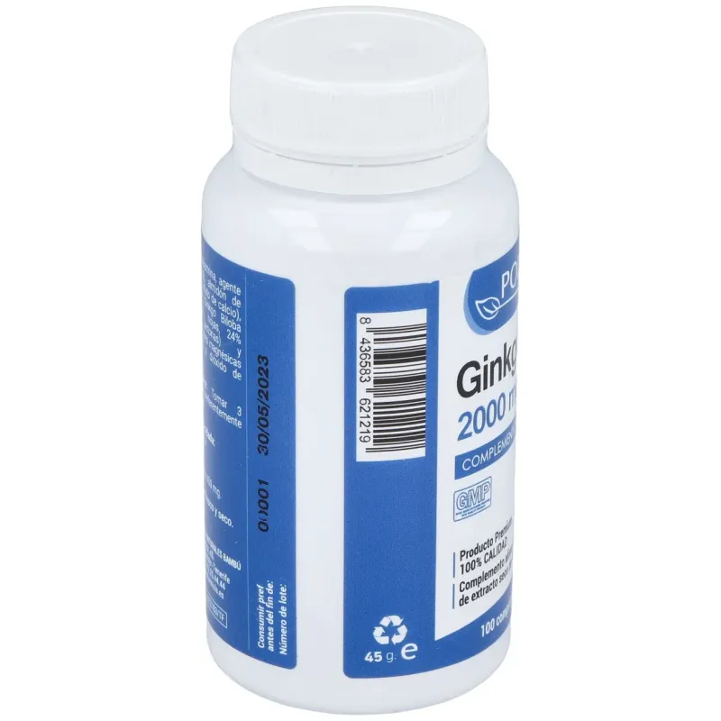 Polaris ginkgo biloba 2000mg 100comp | Farmacia Barata