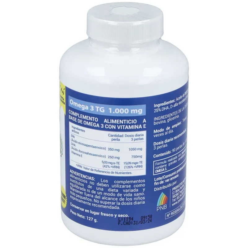 Polaris omega 3 tg 1000mg 90 perlas | Farmacia Barata