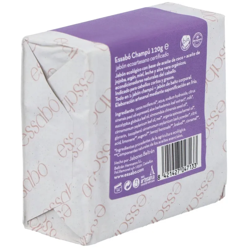 Jabones beltrán champú sólido essabo 120g | Farmacia Barata