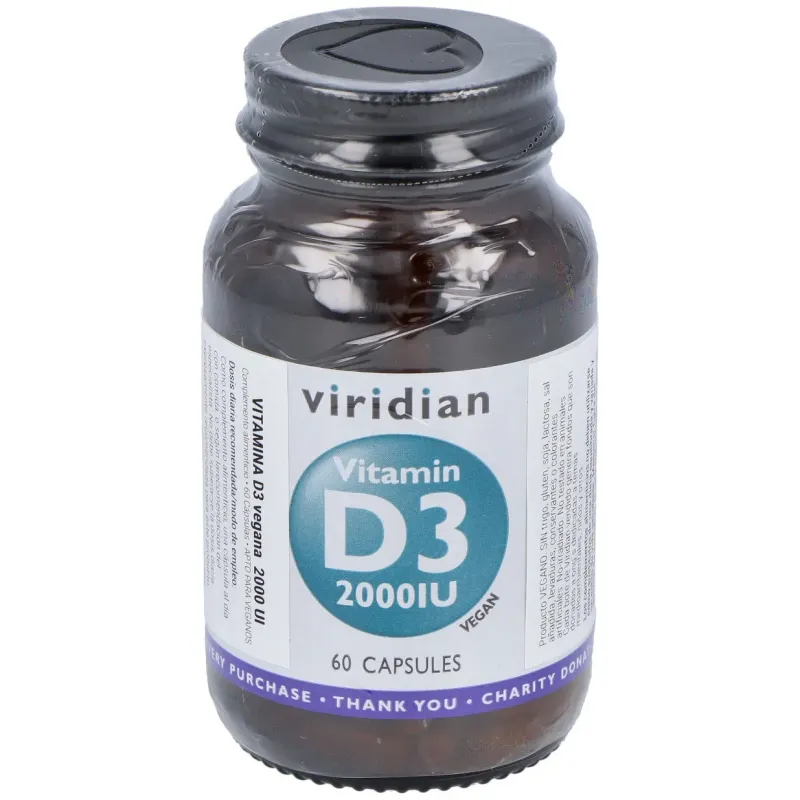 Vitamina d3 2000iu vegana 60cap.veg. | Farmacia Barata