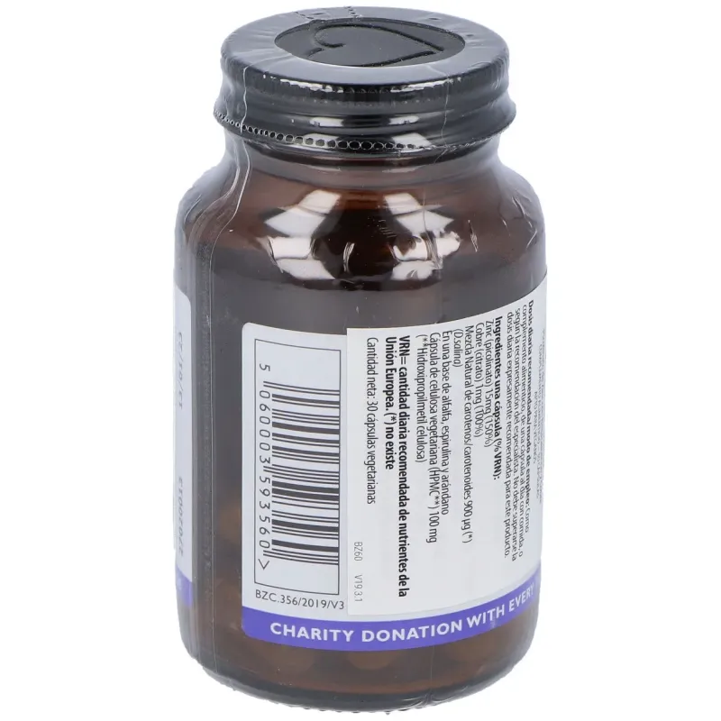 Viridian complejo de zinc equilibrado 30cáps | Farmacia Barata