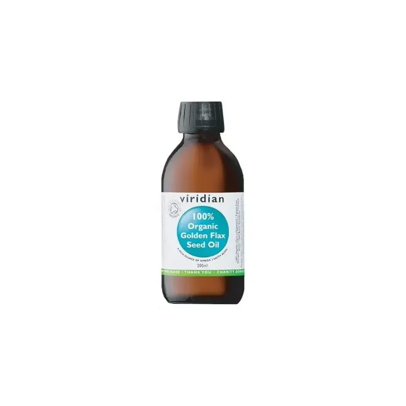 Viridian 100% aceite de lino dorado bio 200ml | Farmacia Barata Viridian 100% aceite de lino dorado bio 200ml | Farmacia Barata