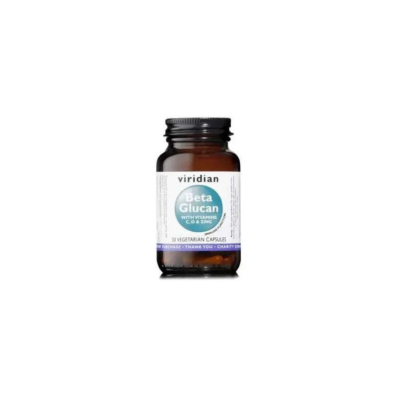Viridian beta glucano 250mg plus vit c d y zinc 30caps | Farmacia Barata