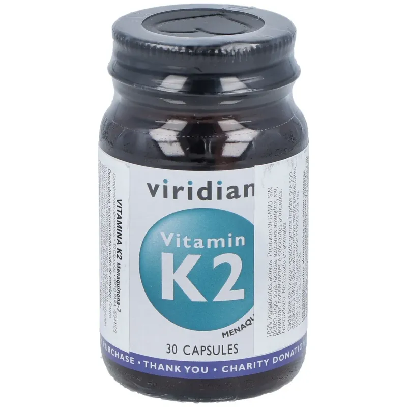 Viridian vitamina k2 50ug 30caps | Farmacia Barata