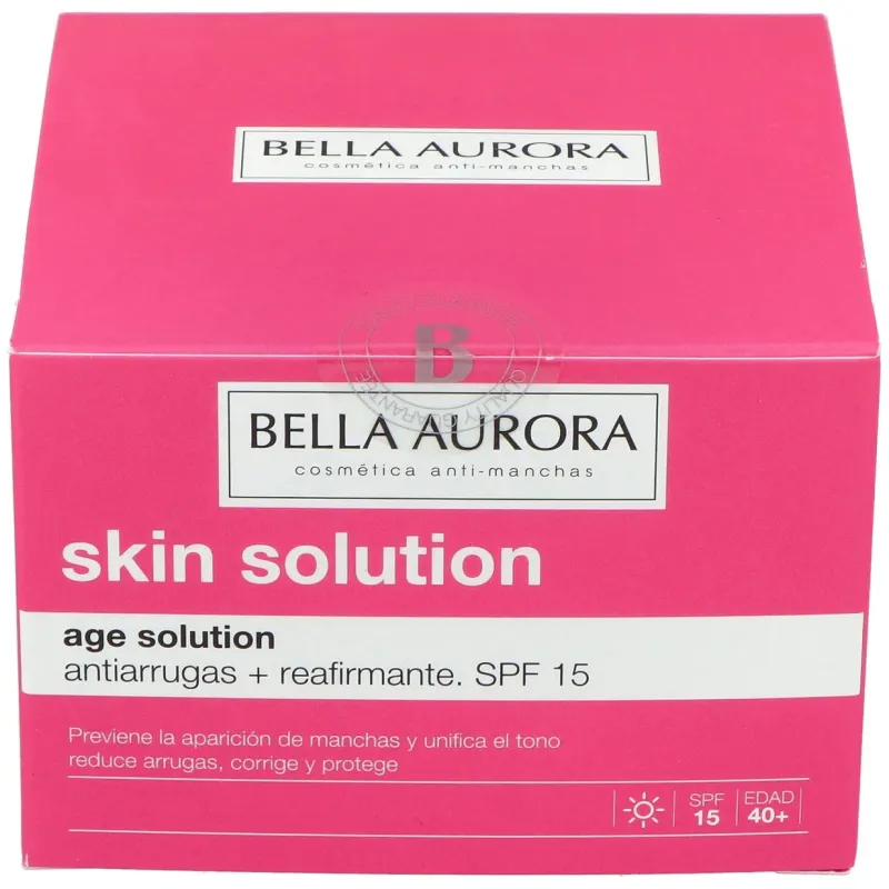 Bella aurora skin solution age solution crema día anti-arrugas reafirmante piel normal-seca 50ml | Farmacia Barata