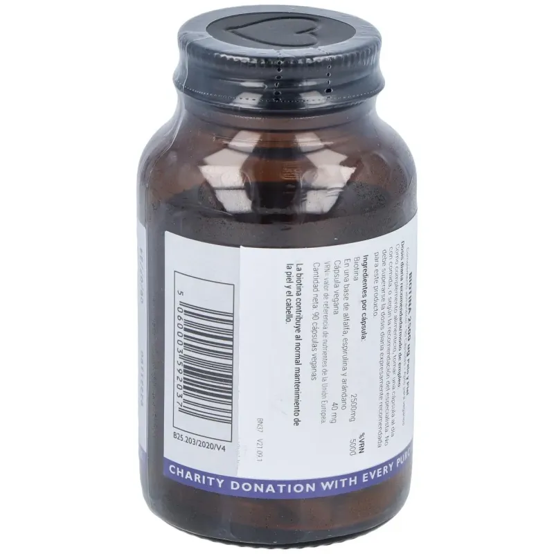 Viridian biotina 2500 ug 90caps | Farmacia Barata