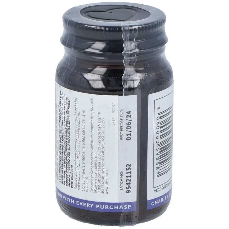 Viridian vitamina k2 50ug 30caps | Farmacia Barata