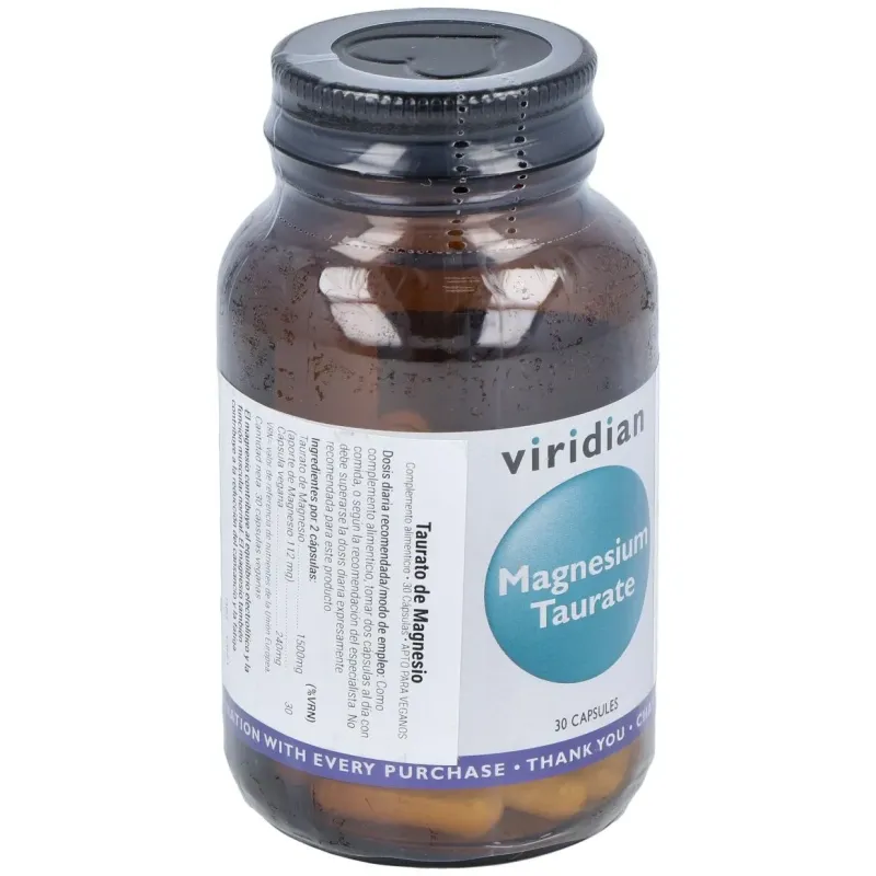 Viridian taurato magnesio 30caps | Farmacia Barata
