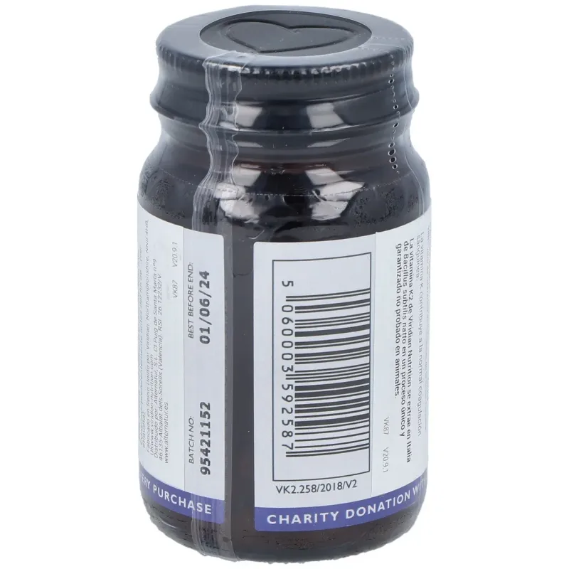 Viridian vitamina k2 50ug 30caps | Farmacia Barata