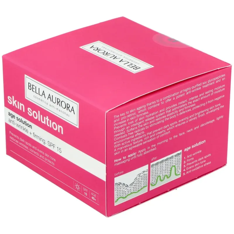 Bella aurora skin solution age solution crema día anti-arrugas reafirmante piel normal-seca 50ml | Farmacia Barata