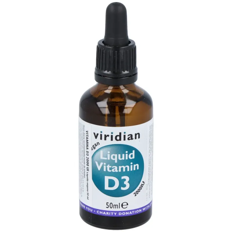 Viridian vitamina d3 líquida vegana 2000iu 50ml | Farmacia Barata