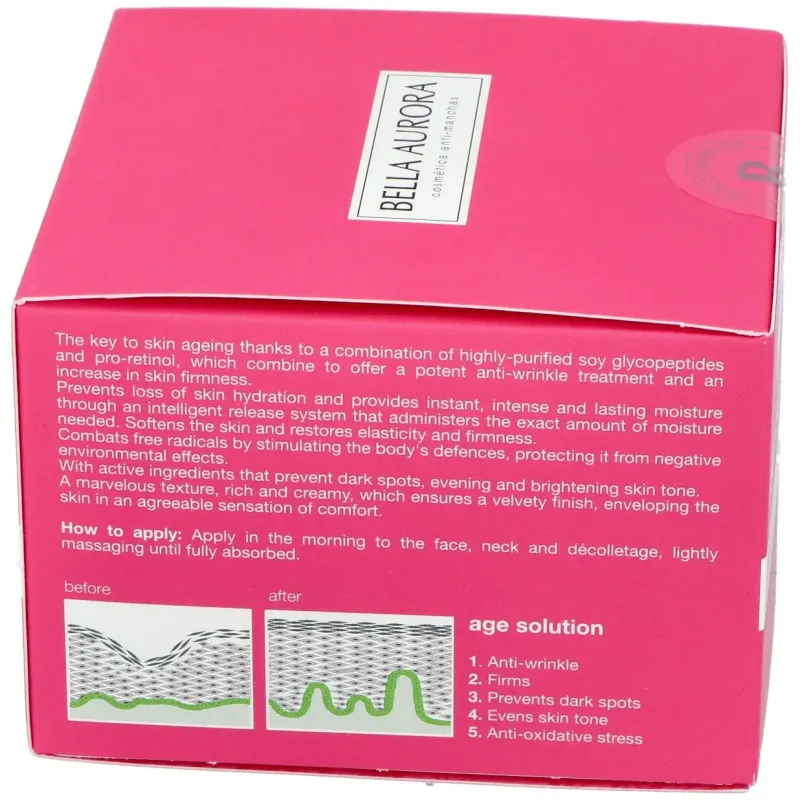 Bella aurora skin solution age solution crema día anti-arrugas reafirmante piel normal-seca 50ml | Farmacia Barata