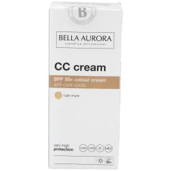 Bella aurora cc cream crema color anti-manchas spf50+ tono claro 30ml | Farmacia Barata Bella aurora cc cream crema color anti-manchas spf50+ tono claro 30ml | Farmacia Barata