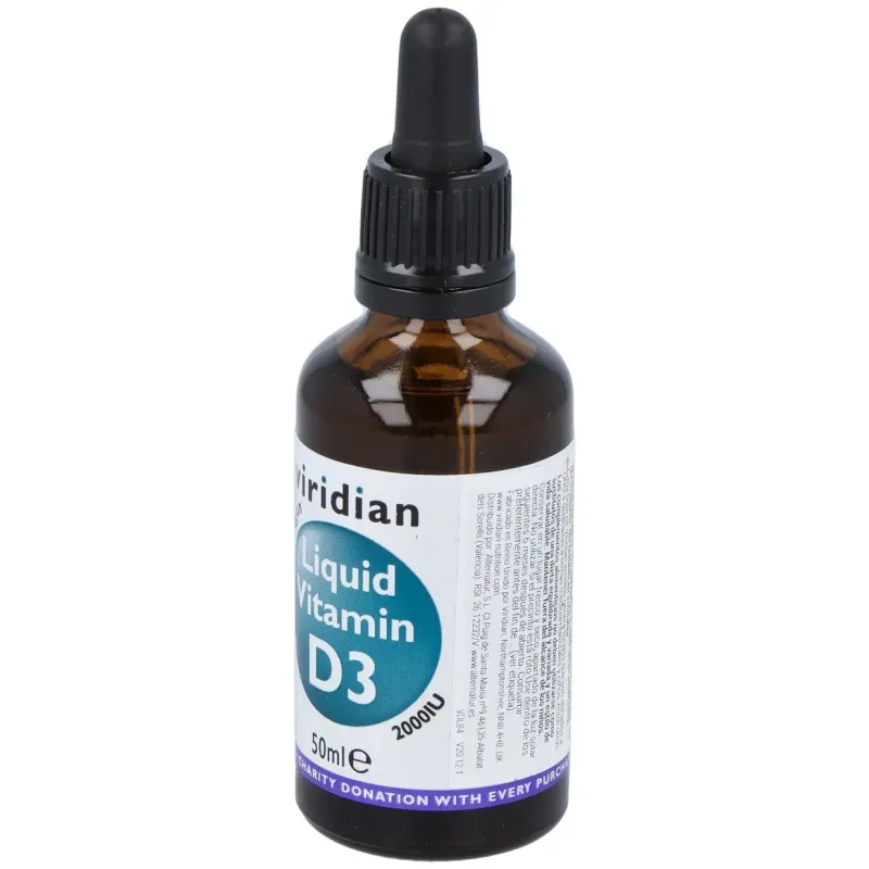 Viridian vitamina d3 líquida vegana 2000iu 50ml | Farmacia Barata