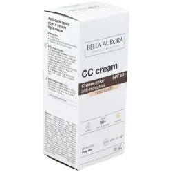 Bella aurora cc cream crema color anti-manchas spf50+ tono claro 30ml | Farmacia Barata Bella aurora cc cream crema color anti-manchas spf50+ tono claro 30ml | Farmacia Barata
