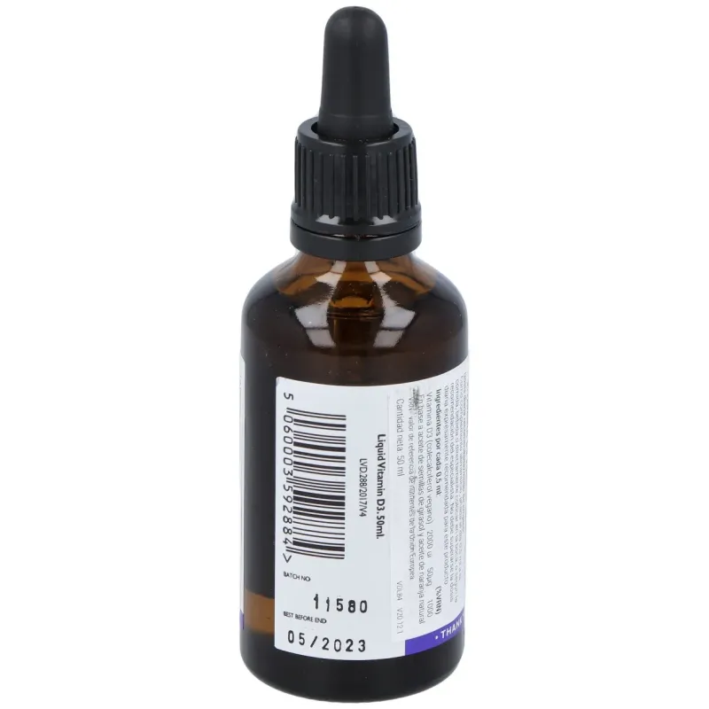 Viridian vitamina d3 líquida vegana 2000iu 50ml | Farmacia Barata