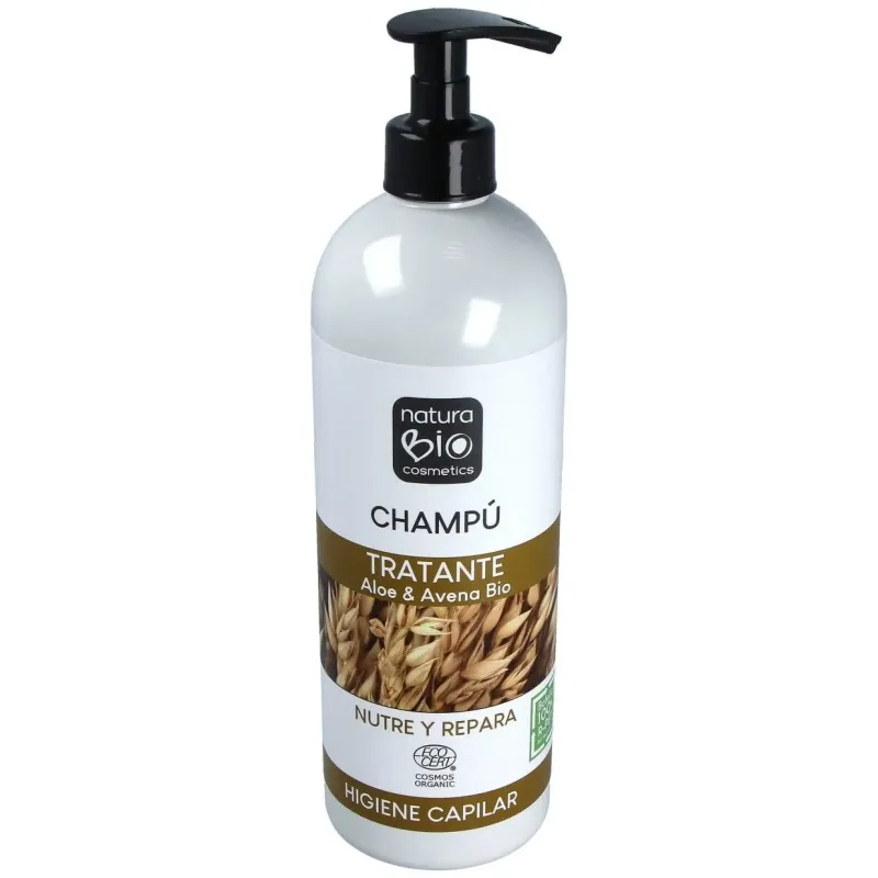 Naturabio cosmetics champú tratante aloe avena bio 740ml | Farmacia Barata