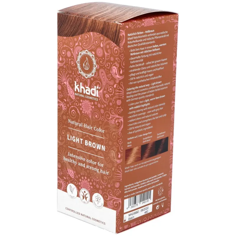 Khadi tinte castaño claro 100% veget 100g | Farmacia Barata