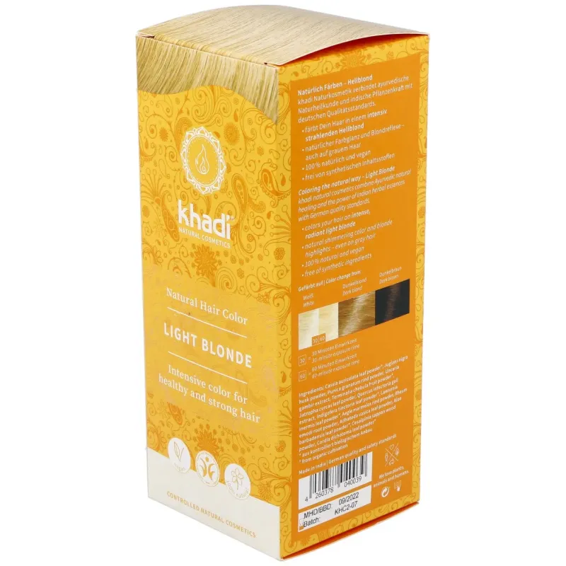 Khadi tinte rubio claro 100% vegetal 100g | Farmacia Barata