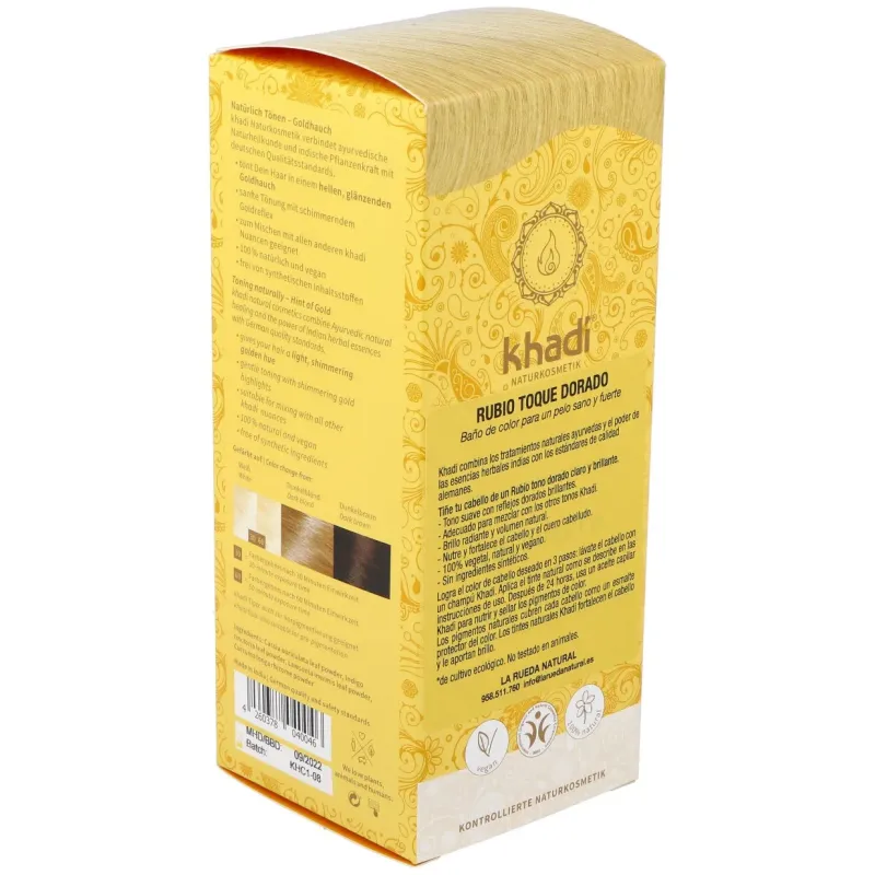 Tinte herbal color rubio toque dorado 100gr. | Farmacia Barata