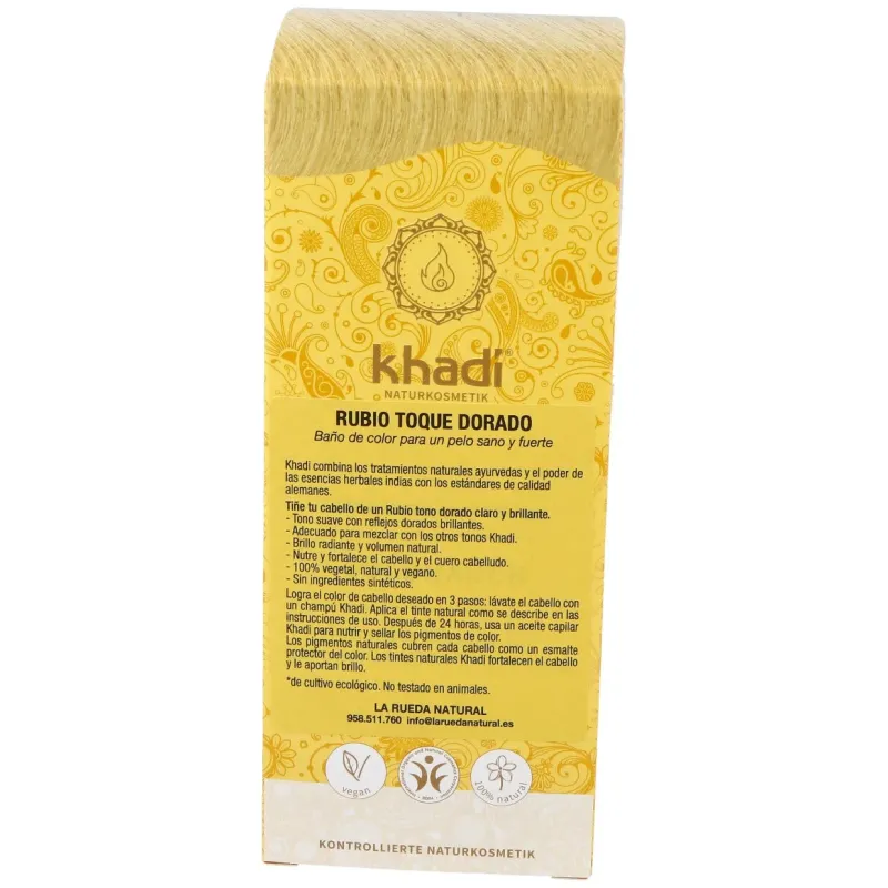 Tinte herbal color rubio toque dorado 100gr. | Farmacia Barata