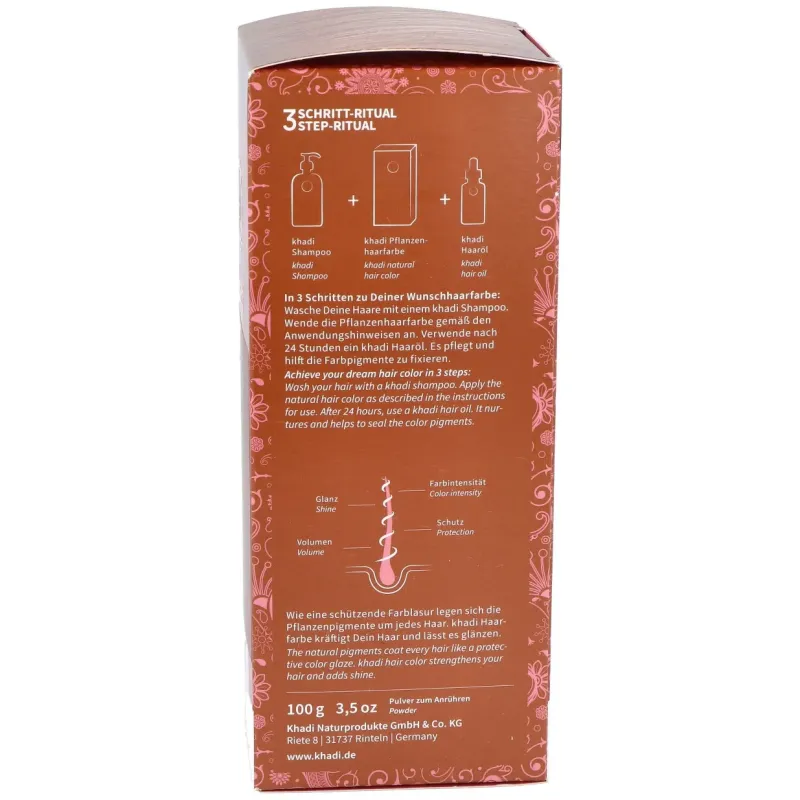 Khadi tinte castaño claro 100% veget 100g | Farmacia Barata