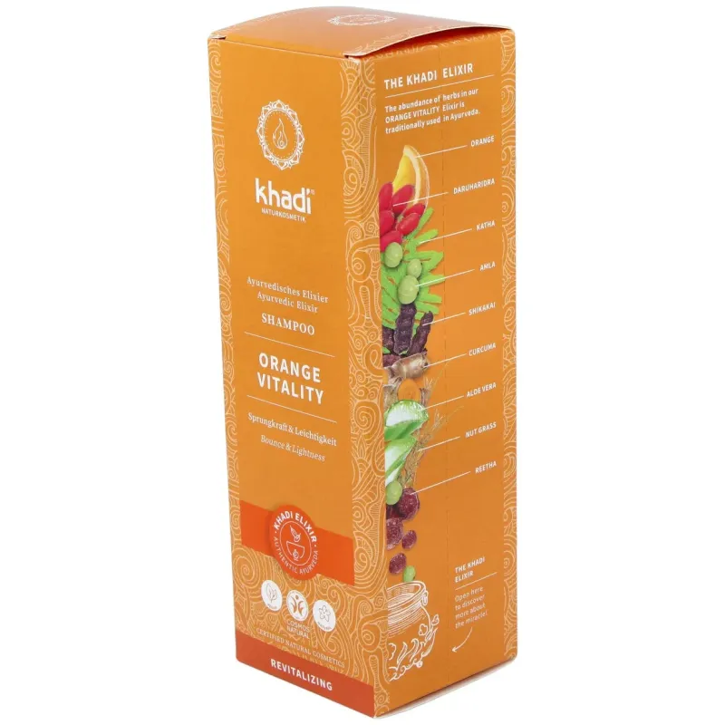 Khadi champú vitalidad naranja 200ml | Farmacia Barata