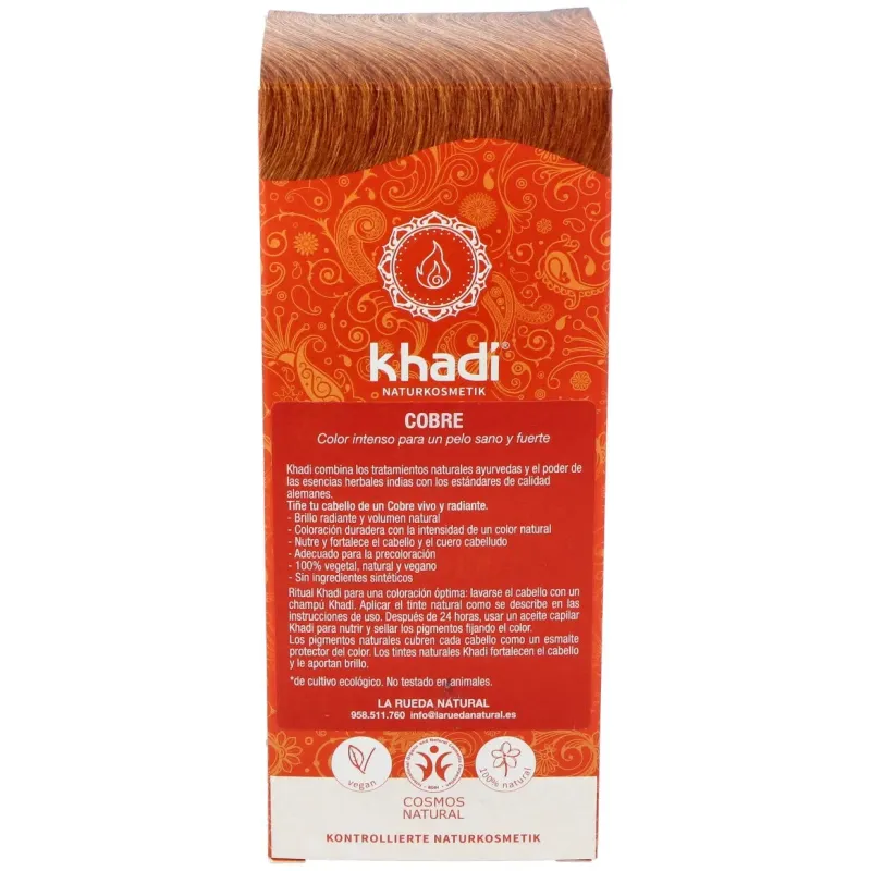 Khadi herbal color cobre brillante rubio y rojizo 100g | Farmacia Barata