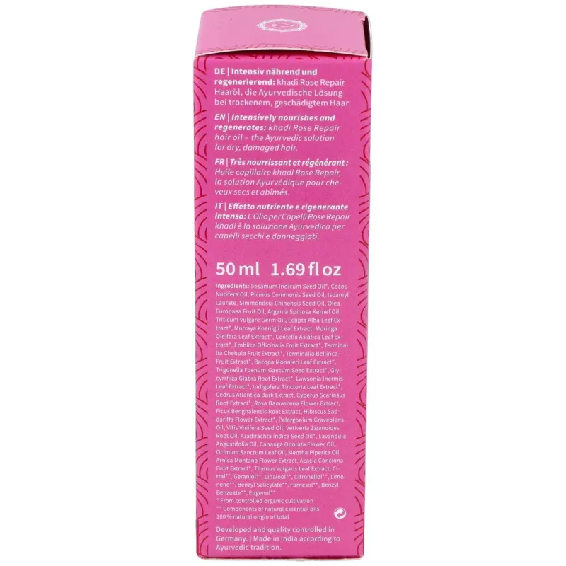 Aceite capilar rosa reparador cabello dañado 50ml. | Farmacia Barata
