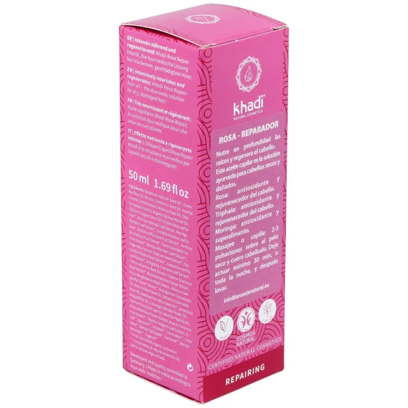 Aceite capilar rosa reparador cabello dañado 50ml. | Farmacia Barata