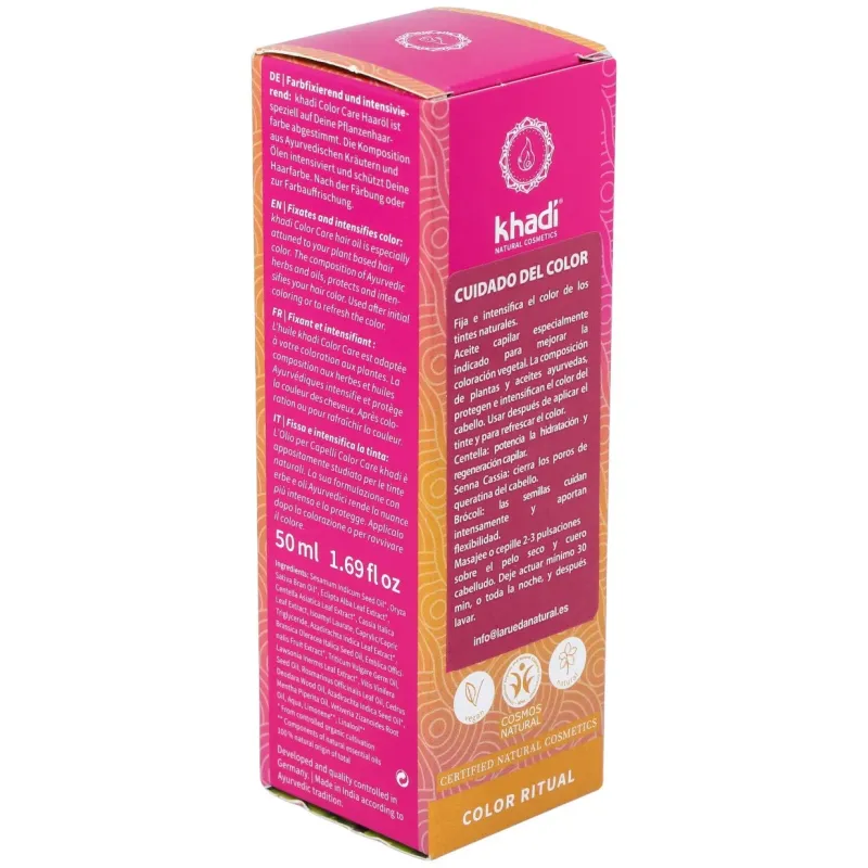 Khadi aceite capilar cuidado color 50ml | Farmacia Barata