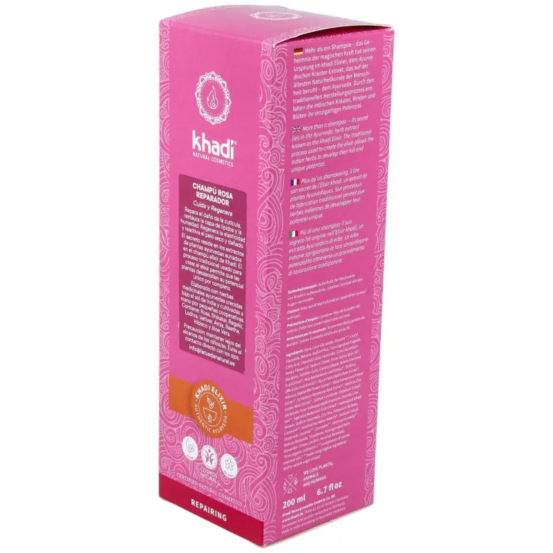 Khadi shampoo rose repair 200ml | Farmacia Barata
