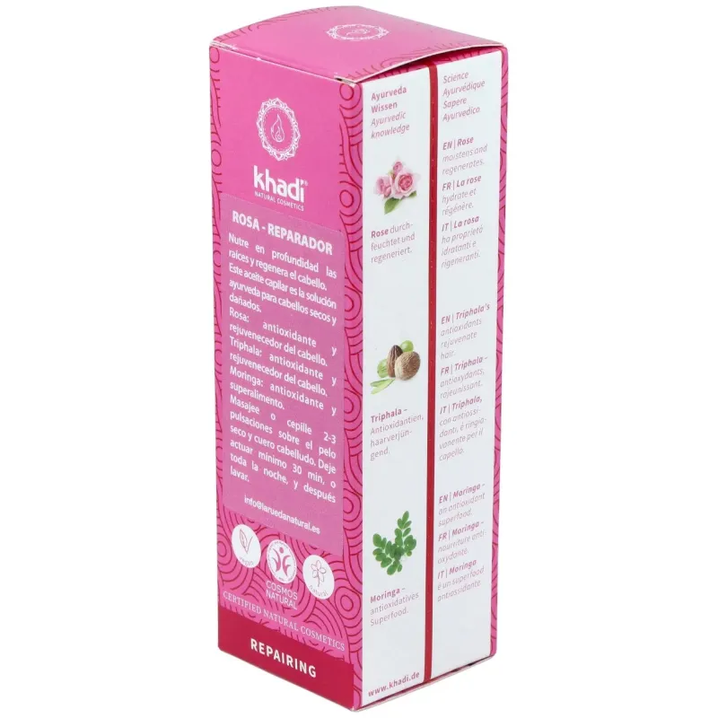 Aceite capilar rosa reparador cabello dañado 50ml. | Farmacia Barata
