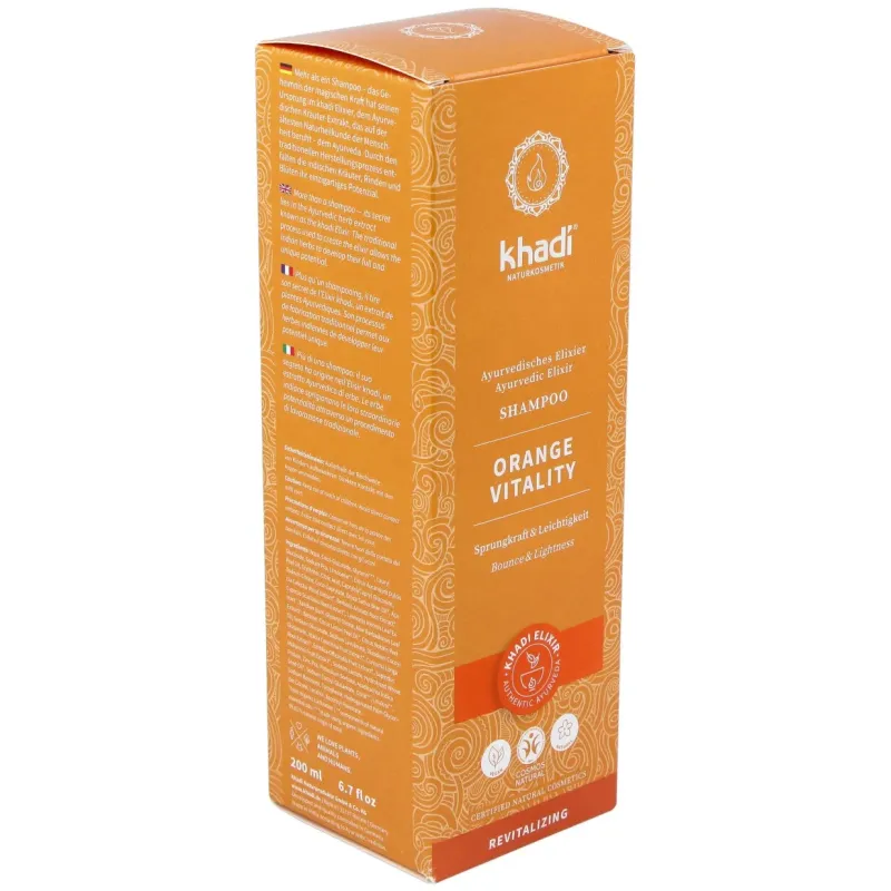 Khadi champú vitalidad naranja 200ml | Farmacia Barata