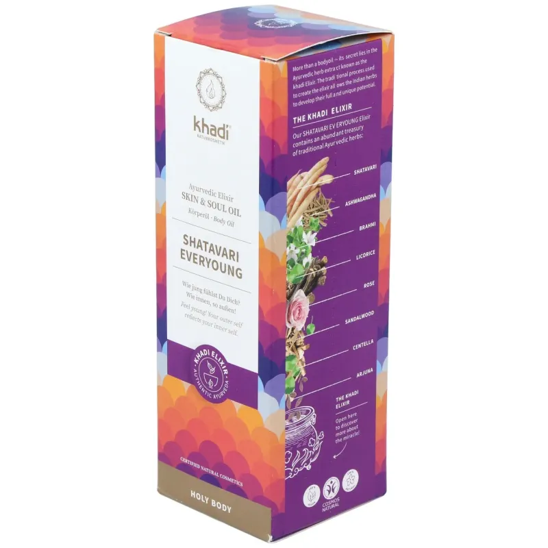 Khadi aceite elixir ayurveda anti edad shatavari 100ml | Farmacia Barata