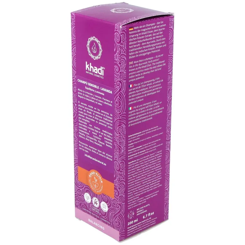 Khadi champú de lavanda para cabellos delicados 200ml | Farmacia Barata Khadi champú de lavanda para cabellos delicados 200ml | Farmacia Barata