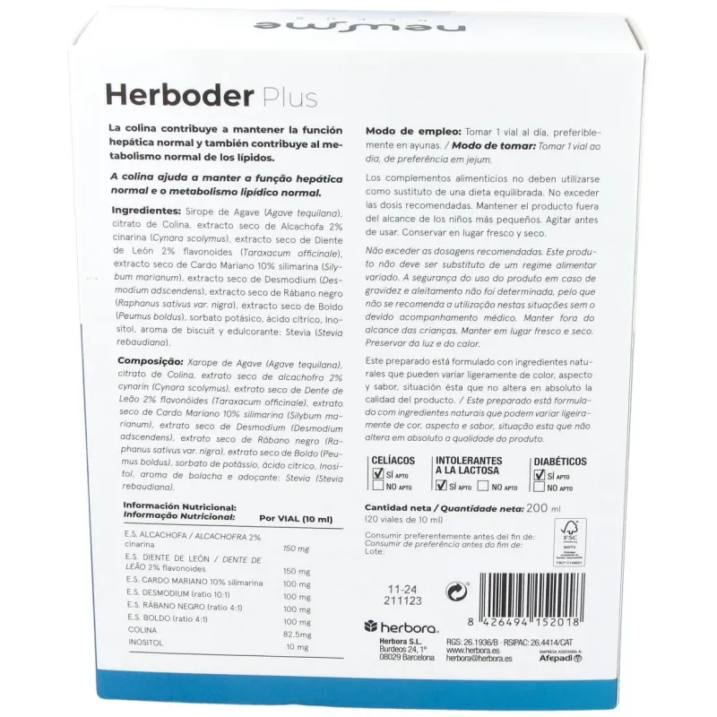 Newme depur herboder plus 20x10ml | Farmacia Barata