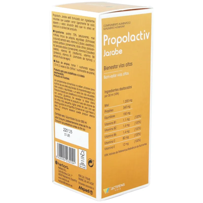Actifens propolactiv 250ml. | Farmacia Barata