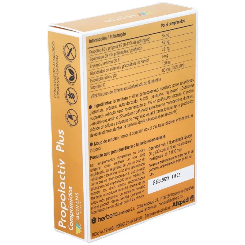 Actifens propolactiv plus 30comp. | Farmacia Barata